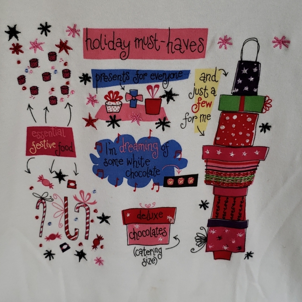 LIZ CLAIBORNE LADIES HOLIDAY FUN LONG SLEEVES T-SH - Picture 2 of 6